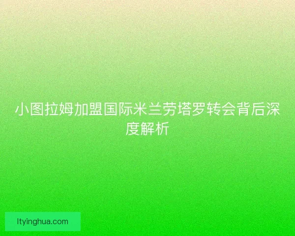 小图拉姆加盟国际米兰劳塔罗转会背后深度解析